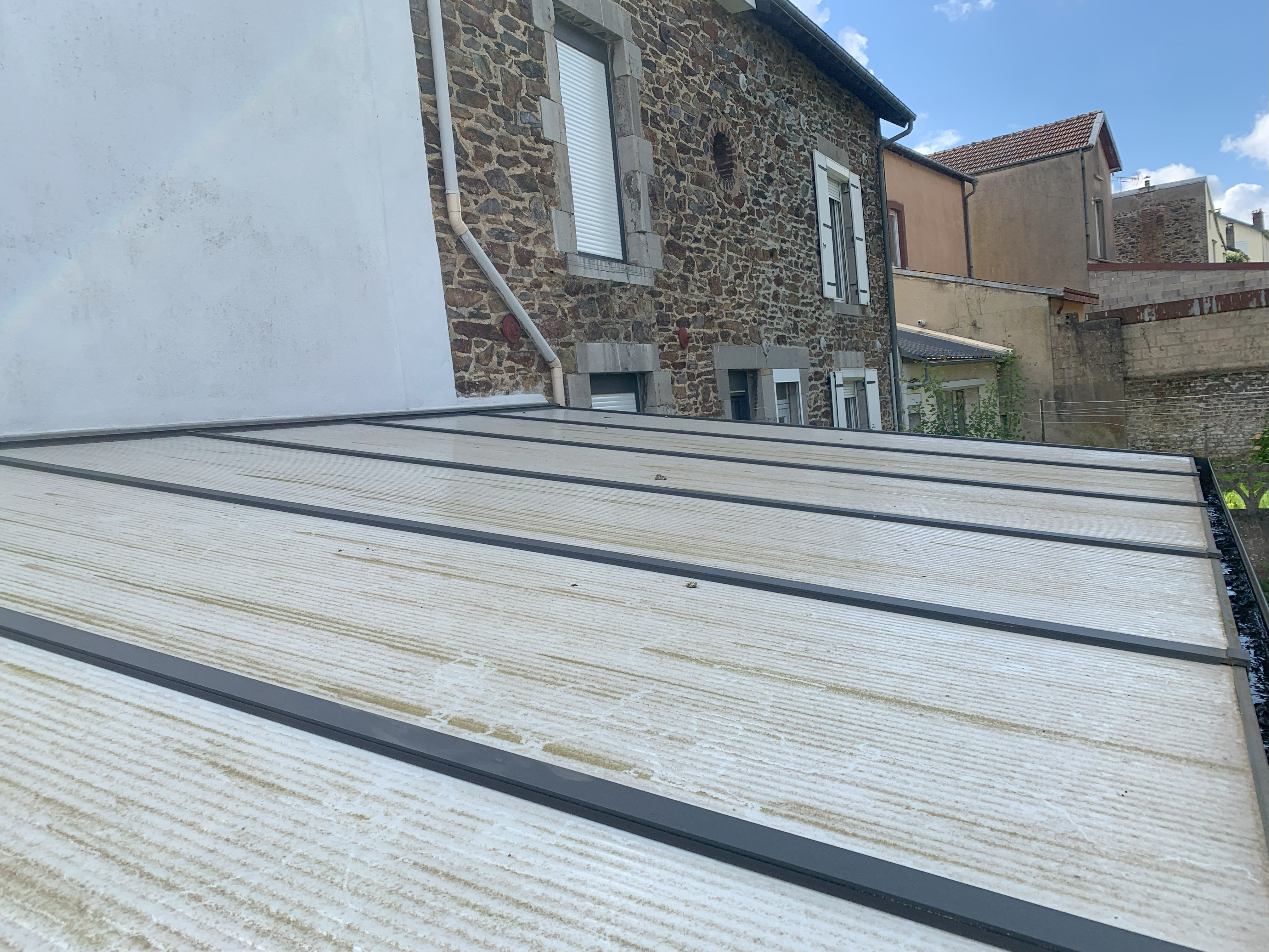 Toiture Pergola Avant Changement Plaques Polycarbonates